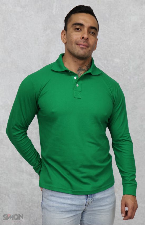 venta de playera polo manga larga para hombre pue